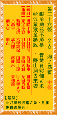 观音灵签白话文解签：第36签